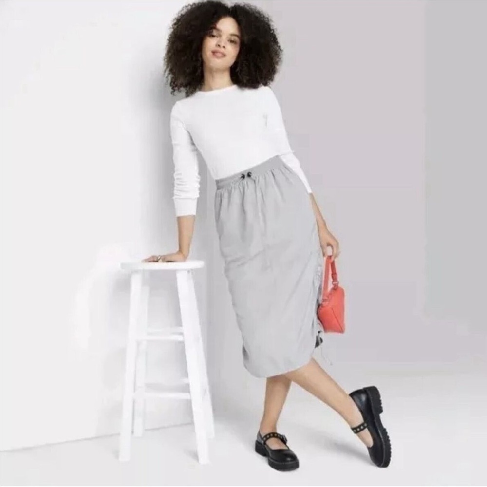 Wild Fable Utility Stylish Draw String Light Gray… - image 1